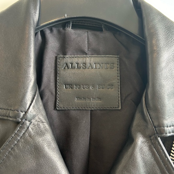 ALLSAINTS Dalby Leather Biker Jacket - Picture 5 of 7